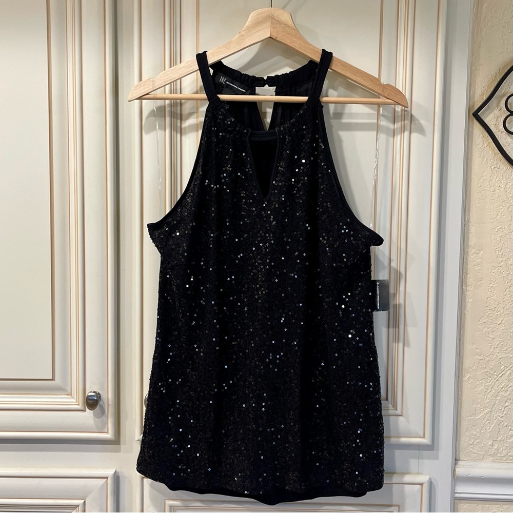 INC • Sequin Keyhole Tank • NWT